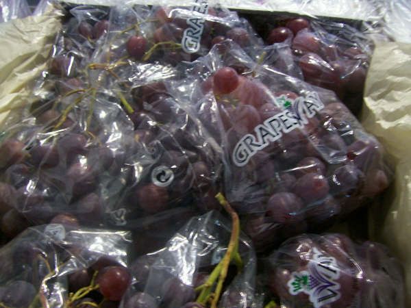 Uvas em bolsinhas